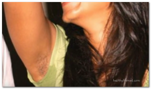 girl armpits sweating ammonia
