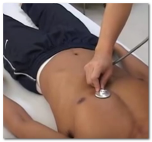 precordial chest pain doctor examining